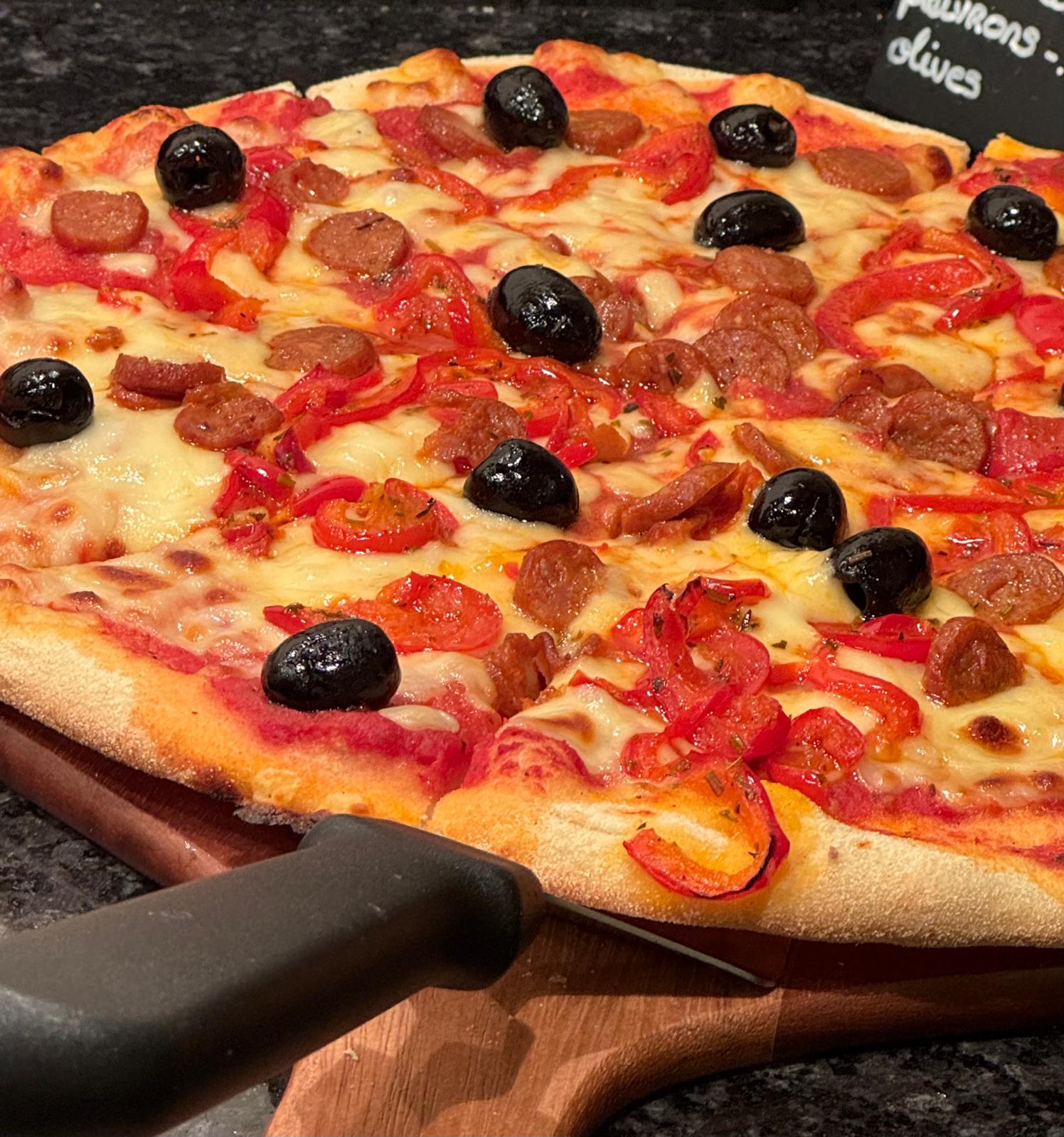 Pizza détaillée